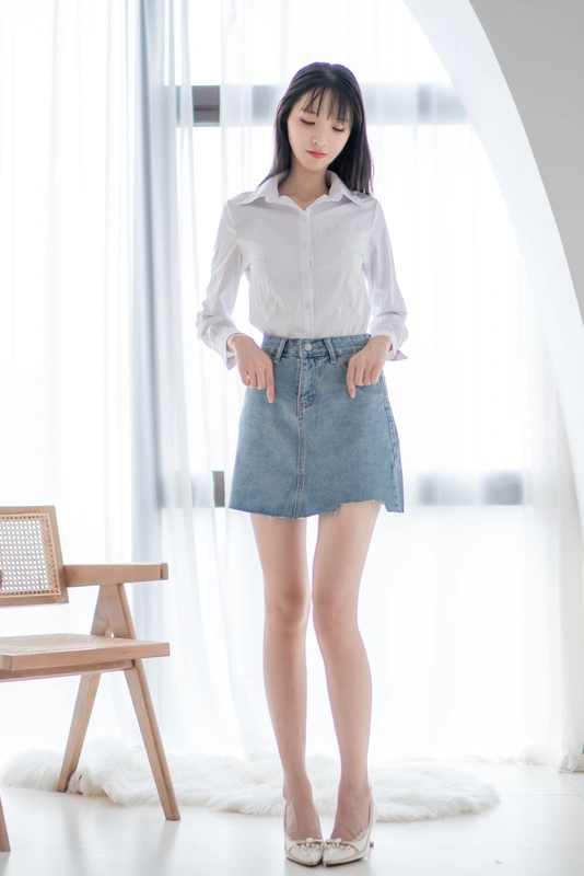 衬衫牛仔裙 - 西瓜少女